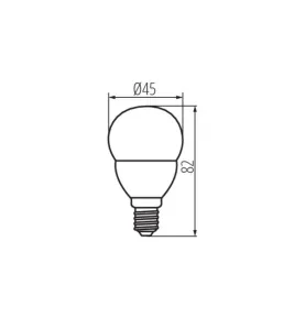 Ampoule LED 6,5W E14 G45 806lm 150° (60W) Ø45 - Blanc Chaud 3000K