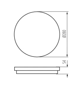 Plafonnier LED 24W 3120lm Étanche IP65 Ø280mm - Blanc Naturel 4000K