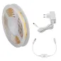 Kit Complet Ruban LED COB avec Contrôleur et Alimentation Dimmable 8W/m 720lm/m IP00 3m - Blanc Chaud 3000K