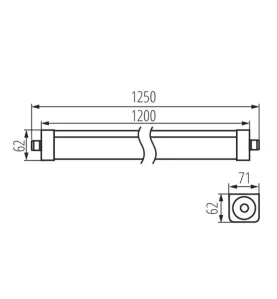 Tube LED SMD 48W 6500lm Étanche IP65 1200mm - Blanc Naturel 4000K