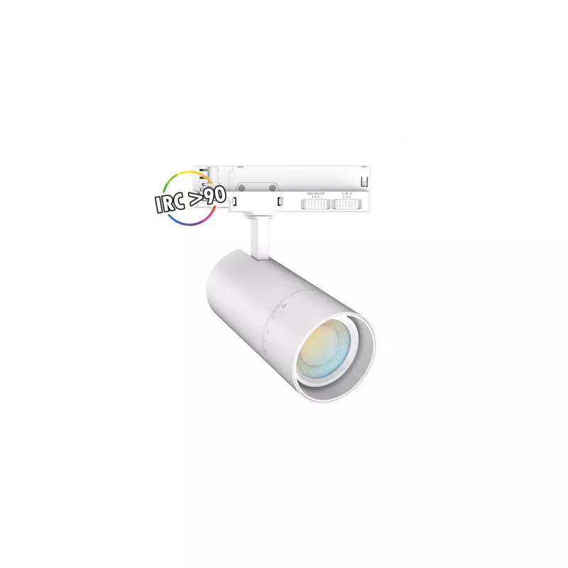 Spot LED sur Rail 25W/30W/35W 2280-3210lm - Blanc chaud à Blanc du jour  2700K/4000K/6000K CCT