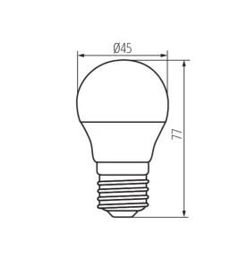 Ampoule LED 4,9W E27 G45 470lm 160° (40W) Ø45 - Blanc Chaud 3000K