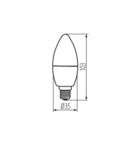 Ampoule LED 4,9W E14 C35 470lm 180° (40W) Ø35 - Blanc Chaud 4000K