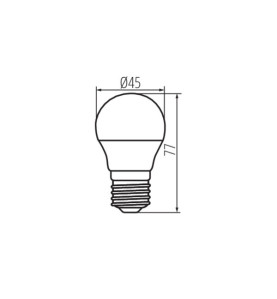 Ampoule LED 4,9W E27 G45 470lm 150° (40W) Ø45  - Blanc Chaud 3000K