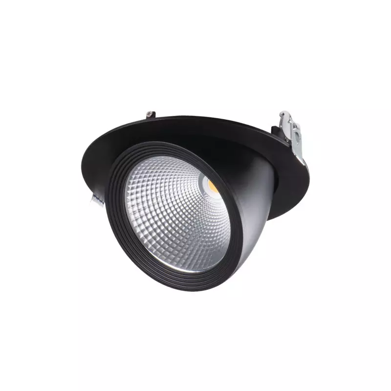 Spot LED Encastrable 23W 2510lm IP20 Noir Ø190mm -  Blanc Naturel 4000K