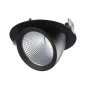 Spot LED Encastrable 23W 2510lm IP20 Noir Ø190mm -  Blanc Naturel 4000K