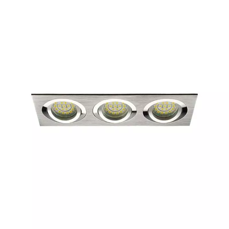 Support Spot Encastrable GU5.3 MR16 3 x 50W IP20 90mmx250mm