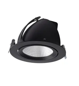 Spot LED Encastrable 23W 2510lm IP20 Noir Ø190mm -  Blanc Naturel 4000K