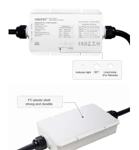 Contrôleur LED Radiofréquence RGBW étanche IP67 DC12V avec connexion 5 pins