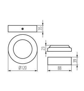 Spot LED 6W 330lm 110° IP44 ∅119mm - Blanc Naturel 4000K