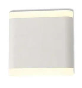 Applique Murale LED 6W Carré Blanche IP54 - Blanc Chaud 3000K