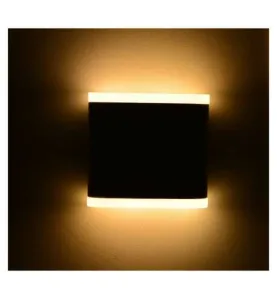 Applique Murale LED 6W Carré Blanche IP54 - Blanc Chaud 3000K