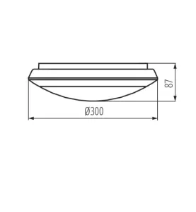 Plafonnier LED Saillie 16W 1300lm Détecteur Étanche IP66 ∅300mm - Blanc Naturel 4000K