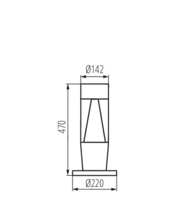 Luminaire Décoratif Jardin 3x3,5W GU10 Étanche IP54 Graphite 470mm