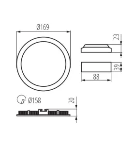 Spot LED Encastrable 12W 780lm Étanche IP44 ∅169mm - Blanc Naturel 4000K