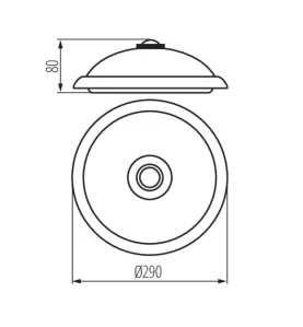 Plafonnier LED Détecteur 14W 800lm ∅290mm Non-Étanche IP20 - Blanc Naturel 4000K