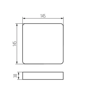 Cadre de Fixation pour Dalle LED 145mmx145mm IP20 Blanc