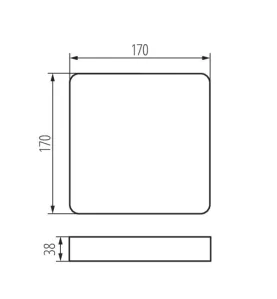 Cadre de Fixation pour Dalle LED 170mmx170mm IP20 Blanc