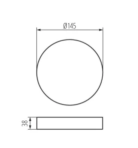 Cadre de Fixation pour Dalle LED Ø145mm IP20 Blanc