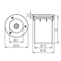 Spot LED Encastrable Sol E27 Étanche IP67 Ø150mm IK10