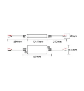 Contrôleur Étanche IP66 pour Ruban/Spot LED Mono-couleur Radio-Fréquence / Alexa / Google Assistant 036S-P