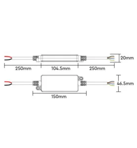 Contrôleur Étanche IP66 pour Ruban/Spot LED RGB Radio-Fréquence / Alexa / Google Assistant 037S-P