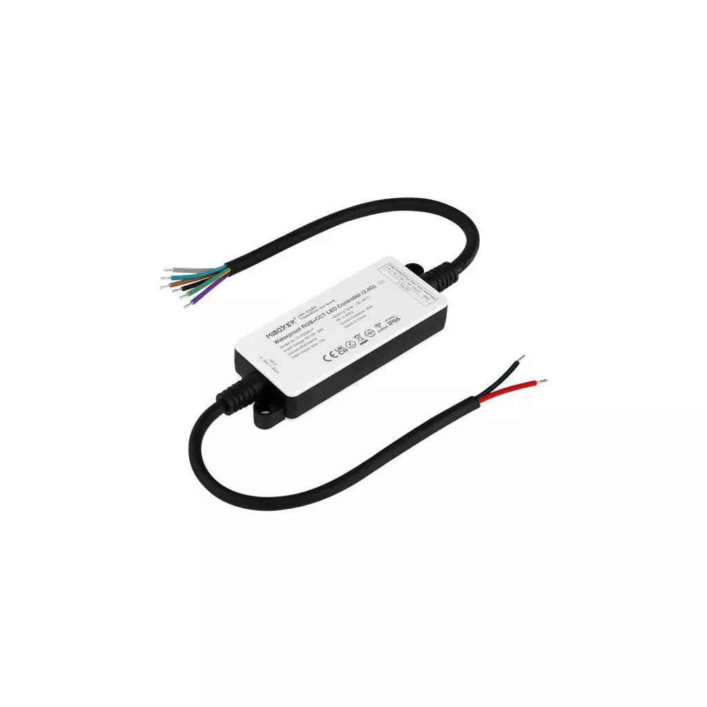 Contrôleur Étanche IP66 pour Ruban/Spot LED RGBW + CCT Radio-Fréquence /  Alexa / Google Assistant / Émetteur LED 039S-P