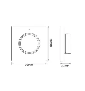 Télécommande Tactile Murale Dimmable RadioFréquence Sans Fil Noir - CCT K1B