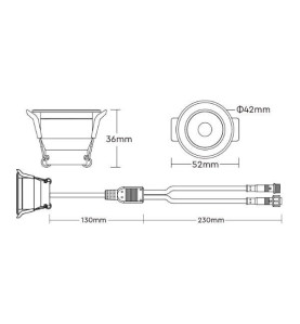 Mini Spot LED 3W Encastrable Étanche IP66 36° Ø42mm - Blanc CCT 2700K-6500K SL2