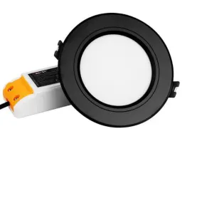 Spot LED Encastrable 6W 600lm 120° Non-Étanche IP20 Ø118mm Noir - RGB+CCT 068B