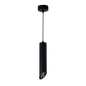 Suspension Moderne GU10 Noire Diffuseur Noir H30cm