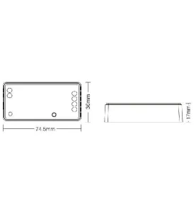 Controleur LED Monocouleur CCT DC12-24V 12A/Ch RF 2,4G / Zigbee 3.0 / Tuya Smart App / Alexa / Google Asisstant 035Z+