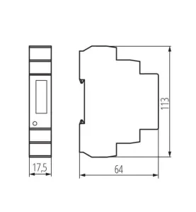 Compteur de Consommation Électrique pour Rail TH35 Circuit Monophasé