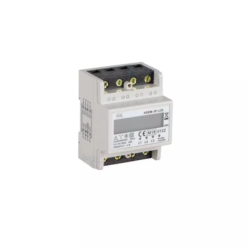 Compteur de Consommation Électrique pour Rail TH35 Circuit Triphasé