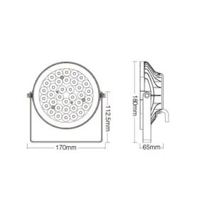 Projecteur LED 25W 230V 2200lm 15° Étanche IP66 170mm Zigbee 3.0  - RGB + CCT (2700K-6500K) C05Z