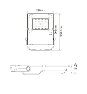 Projecteur LED 50W 4800lm 160° Étanche IP65 220mm Zigbee 3.0 - RGB + CCT (2700K-6500K) T02Z