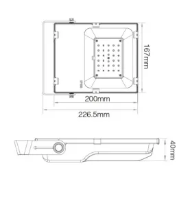 Projecteur LED 30W 3300lm 160° Étanche IP65 167mm Zigbee 3.0 - RGB + CCT (2700K-6500K) T03Z