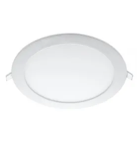 Plafonnier LED Encastrable Extra-Plat 18W 1620lm 160° Ø220mm Blanc - Blanc Chaud 3000K