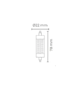 Ampoule LED R7S NOTE 6W 700lm Ø22mm 360º - Blanc du Jour 6000K