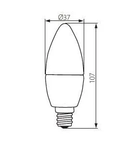 Ampoule LED E14 6,5W flamme équivalent 50W