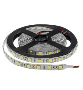 Ruban LED 14,4W/m DC12V 60LED/m longueur 5m - Blanc Chaud 2800K