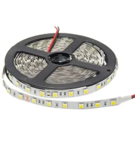 Ruban LED 14,4W/m 24V 60LED/m longueur 5m - Blanc Naturel 4000K