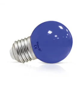 Ampoule LED E27 1W 270° Ø45mmx70mm - Bleu