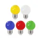 Blister x 5 Ampoules LED E27 1W G45 - Bleu - Rouge - Vert - Jaune - Blanc chaud 3000K