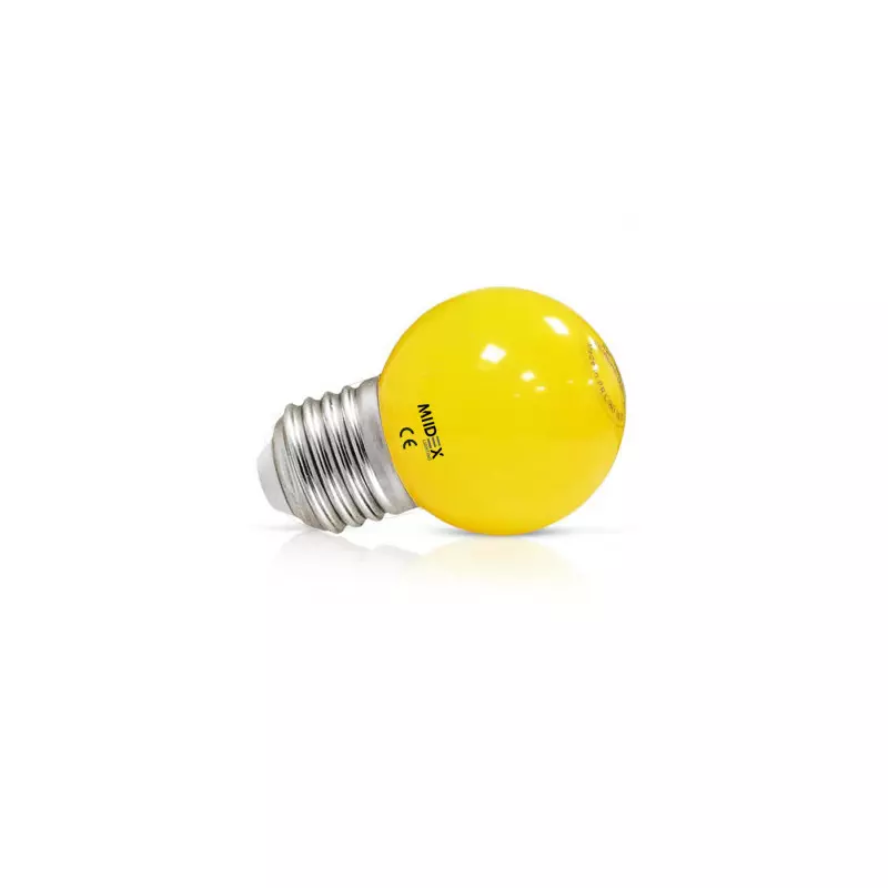 Ampoule LED E27 Couleur Bulb G45 1W Jaune