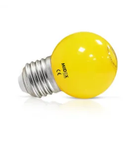 Ampoule LED E27 Couleur Bulb G45 1W Jaune