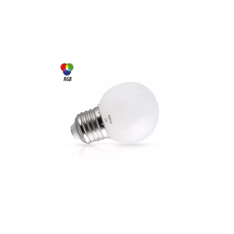 Ampoule LED E27 1W Ø45mmx66mm - RGB