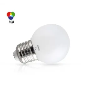 Ampoule LED E27 1W Ø45mmx66mm - RGB