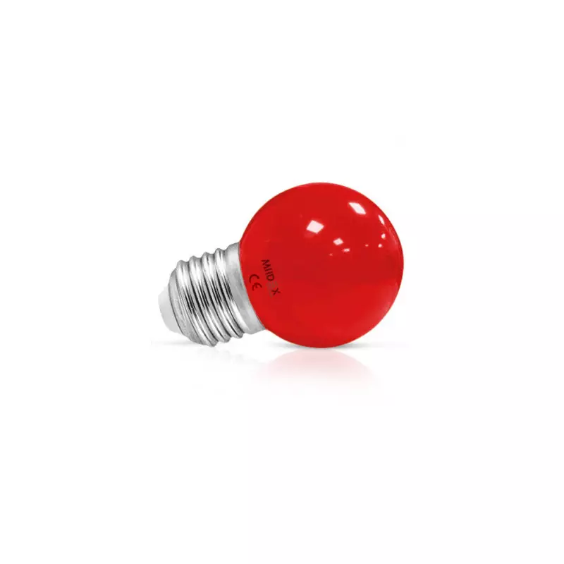 Ampoule LED E27 Couleur Bulb G45 1W Rouge