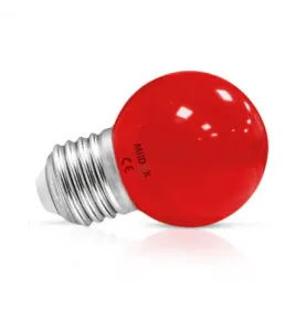 Ampoule LED E27 Couleur Bulb G45 1W Rouge